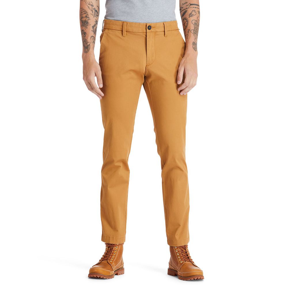 Pantalones Timberland Argentina Hombre - Sargent Lake Slim Stretch Chino - Marrones - OMCTVZ-781